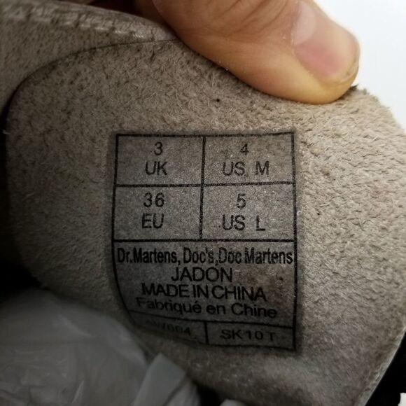 Dr. Martens Jadon Ribbon Dolls Kill White Leather Platform Combat Boots 5 Grunge - Picture 7 of 8